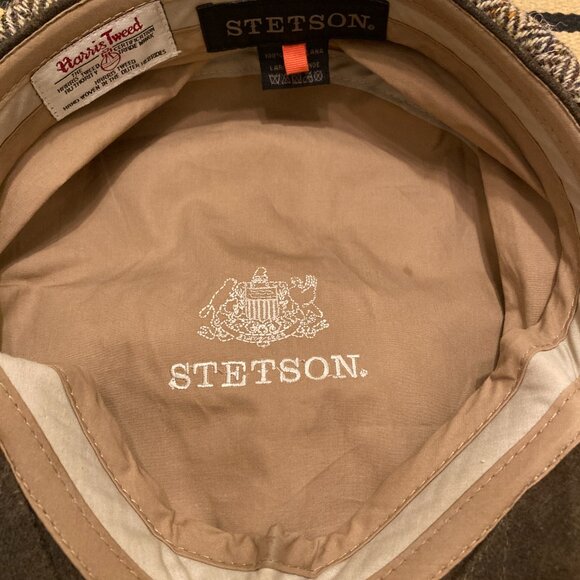 Stetson Hatteras Newsboy Cap, Harris Tweed, L, 7 1/4 - 7 1/8, 58-59, Harris Twee - Picture 2 of 3